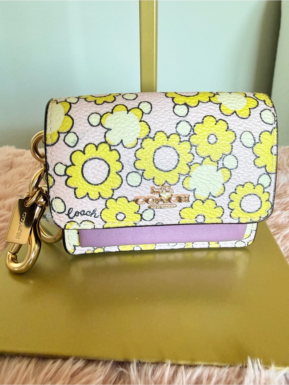 Coach Floral Bag Charm